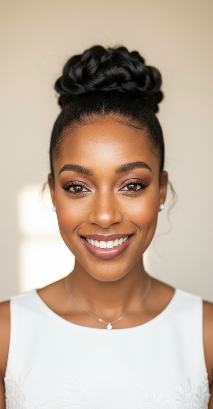 After Messy Bridal Bun